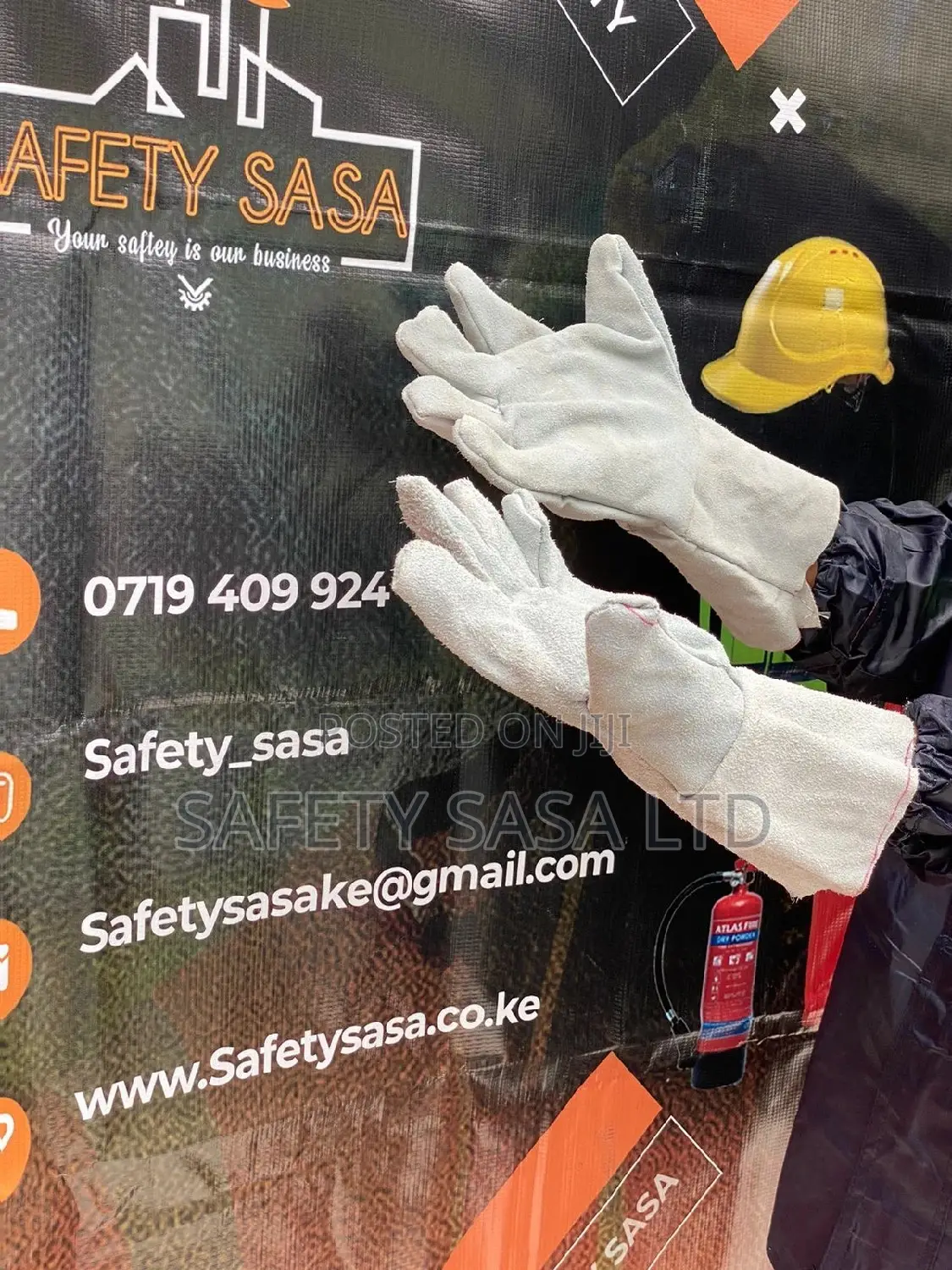 Leather Safety Gloves Long