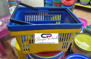 Multicolor Plastic Basket, for Shopping. 25 X 35 X 40 Mm