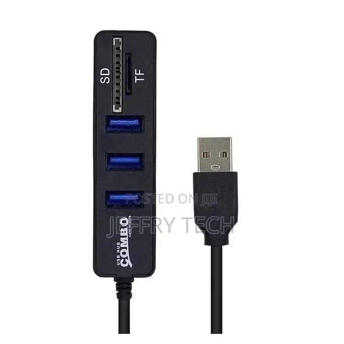 Combo Mini 2 In1 3 Ports Usb 2.0 Hub Card Reader Sd