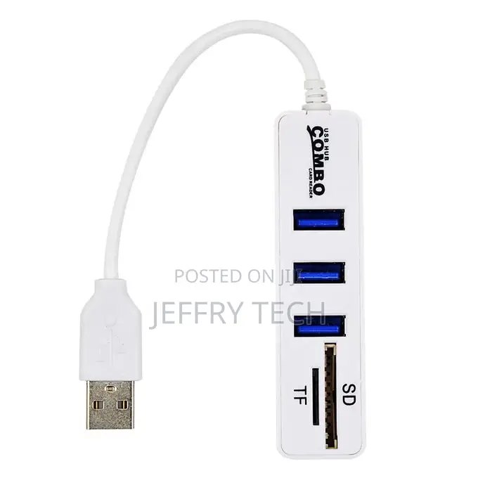 Combo Mini 2 In1 3 Ports Usb 2.0 Hub Card Reader Sd
