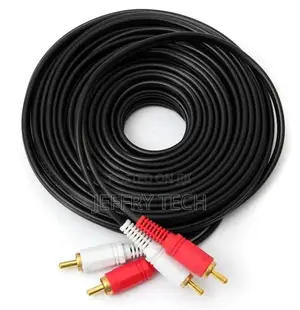 10 Meter 2 RCA to 2 RCA Cable for Audio (Red/White Connector