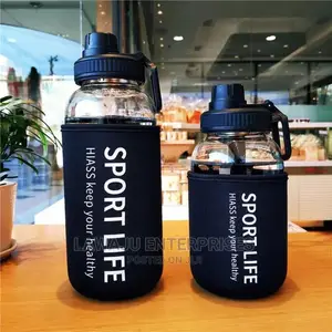 Portable Creative 700ML 1000ML Big Glass Water Bottle
