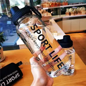 1L Creative Water Bottle Glass Bottles for Camping Hiking
