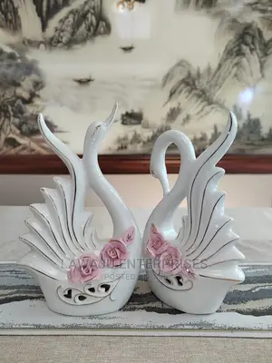 2pcs Ceramic Swan Gift Set