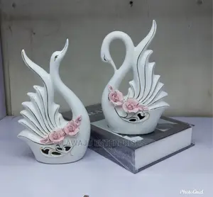 2pcs Ceramic Swan Gift Set