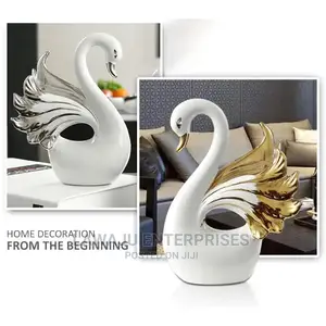 2pcs/Set Swan Lovers Home Decor Ceramic Crafts