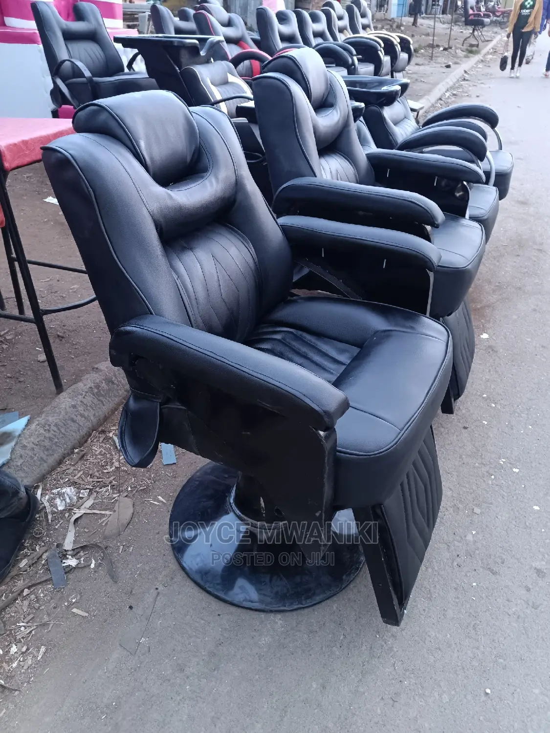 Barber Chairs With Imported Leather.