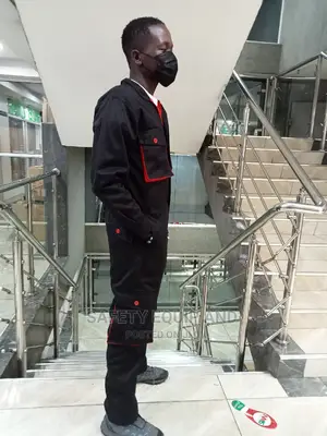Cargo Overalls/Black Red