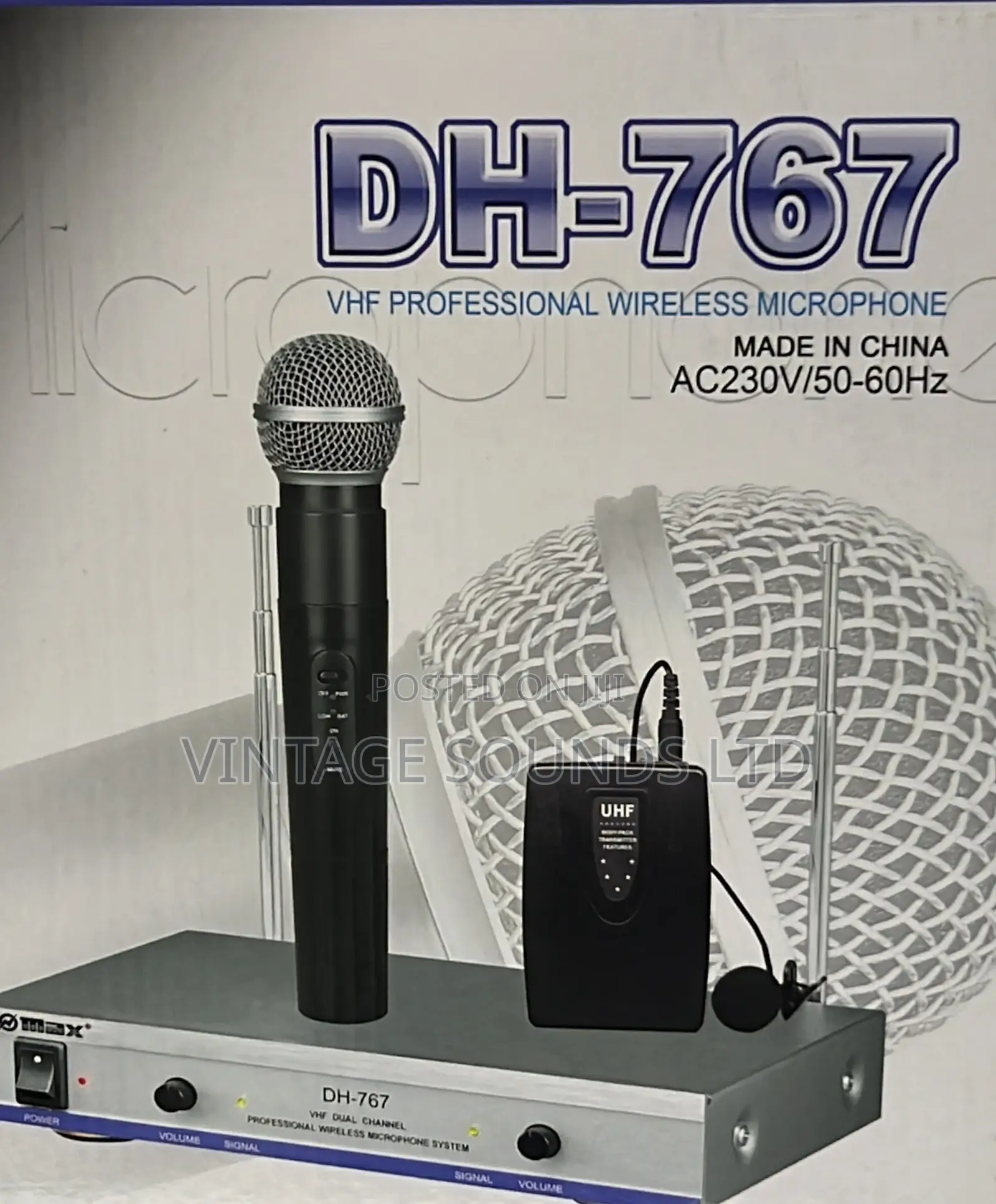 Max DH-767 Wireless Microphone System 3in1