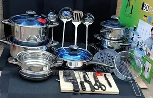 Marwa 30pcs Stainless Steel Germany Long Life Cookware Set