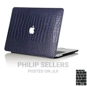 Crocodile Navy Blue Macbook Case