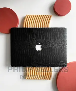 Crazing Crocodile Print Cool Black Hard Case Cover for Macbo
