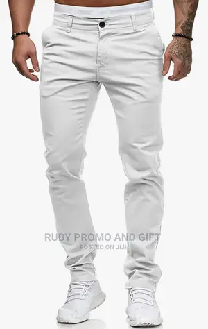 White Soft Jeans Trousers