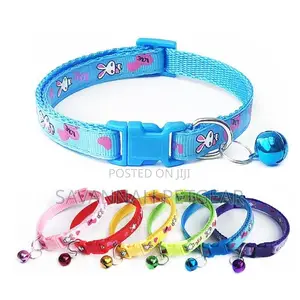 Cute Adjustable Cat Collar With Bell, for Small Dogs Cats