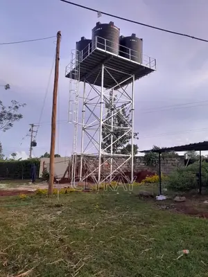 High Elevated Steel Water Tower With Plastic Tanks