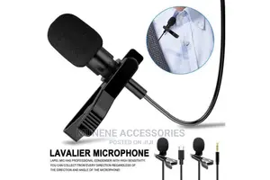 Clip-On Lapel Lavalier Mic Microphone TYPE C 3.5mm Recording