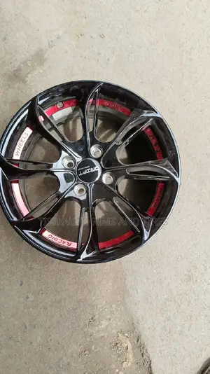 Red Black Toyota Rims Set