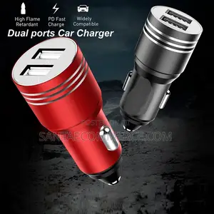 Universal Dual USB Ports Car Phone Charger Adapter