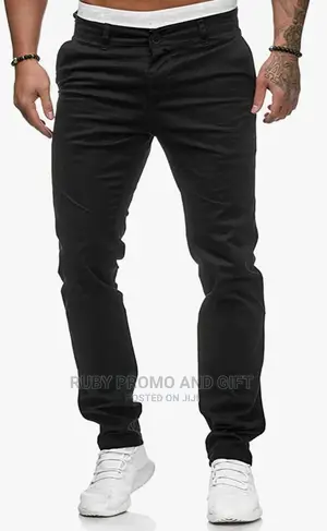 Black Soft Khaki Trousers