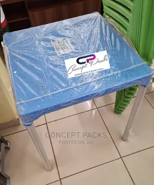 Offer! Strong Plastic Table With Metal Tubing Legs.