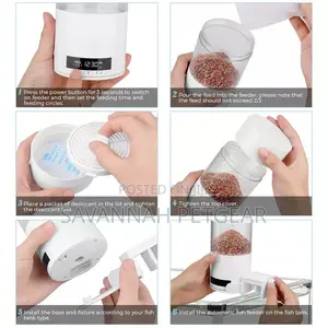 Digital Timed Automatic Fish Feeder, Aquarium Food Dispenser