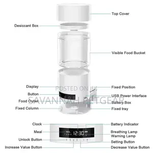Digital Timed Automatic Fish Feeder, Aquarium Food Dispenser