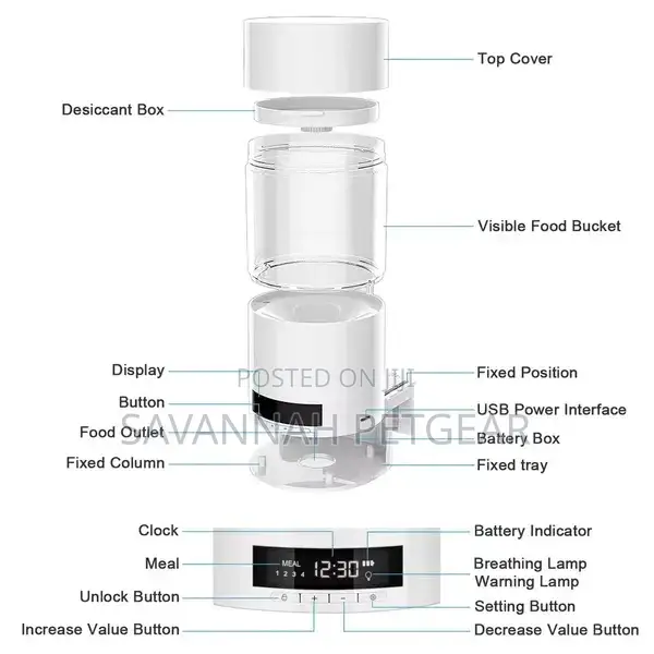 Digital Timed Automatic Fish Feeder, Aquarium Food Dispenser