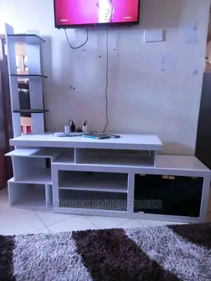 Morden TV Stands With Stand Shelf and Has LED Lights