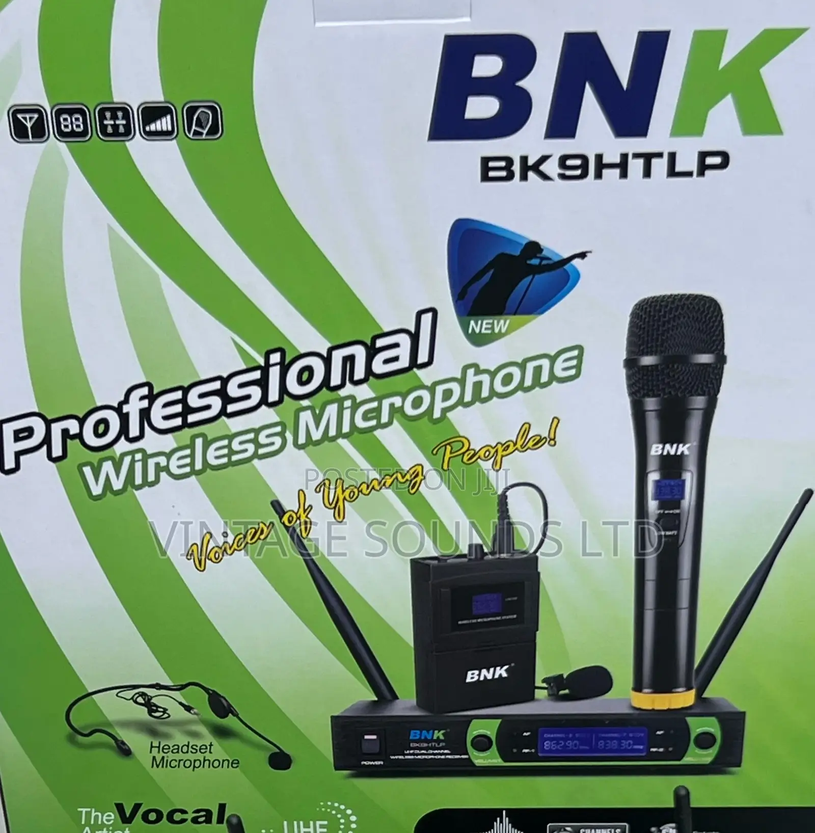 Bnk Bk9 Htlp 3pc Professional Wireless Microphone