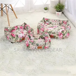 Wild Rose Warm Cat Dog Bed With Removable Cushion