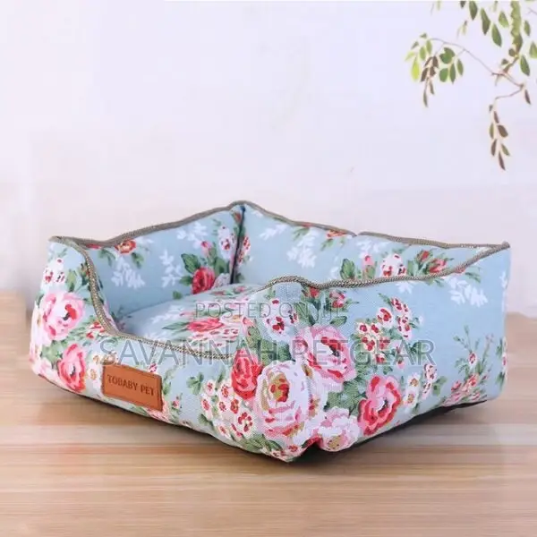 Wild Rose Warm Cat Dog Bed With Removable Cushion
