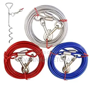 Heavy Duty Steel Dog Tie Out Cable, Outdoor Dog Chain