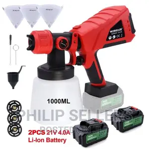 Cordless Paint Sprayer,Power Paint HVLP Sprayer Gun With 4