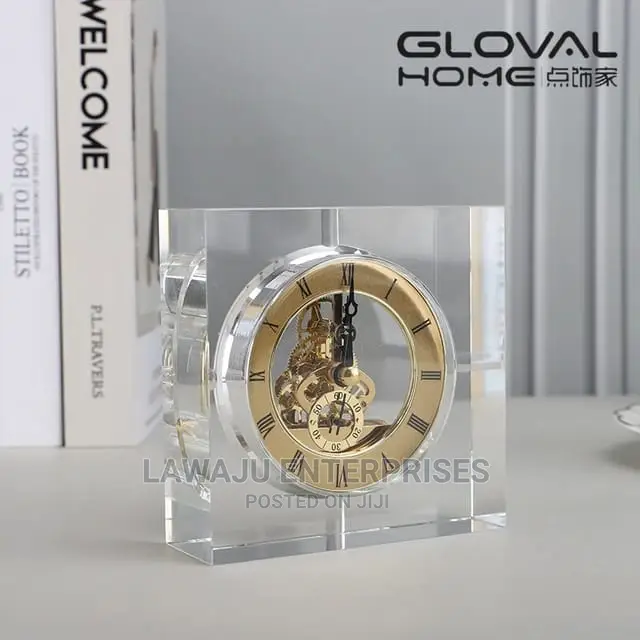 Luxury Desk Clock Modern Crystal Mechanism Clock