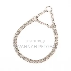 2-Row Choke Chain Slip Collar, Chrome Plated
