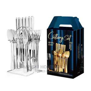 24pcs Silver Cutlery Set