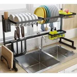 Over the Sink Dish Drainer* Stainless Steel Two Sink Drainer