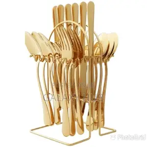 24pc Gold Cutlery Set