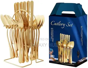 24pc Gold Cutlery Set