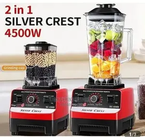 2 in 1 Commercial Blender 4500w Silver Crest With 2 