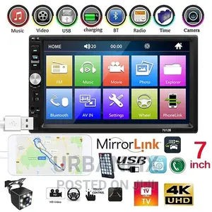 7 Inch Car Radio With Video Output, Bluetooth, FM, USB