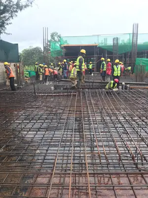 Steel Reinforcement and Molds for Concrete Work at Site