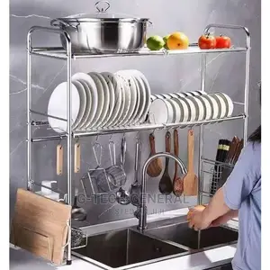 Generic 2 Tier Over the Sink Stainless Dish Rack