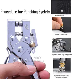 Heavy Duty Eyelet Hole Punch Pliers Set With 100 Eyelets