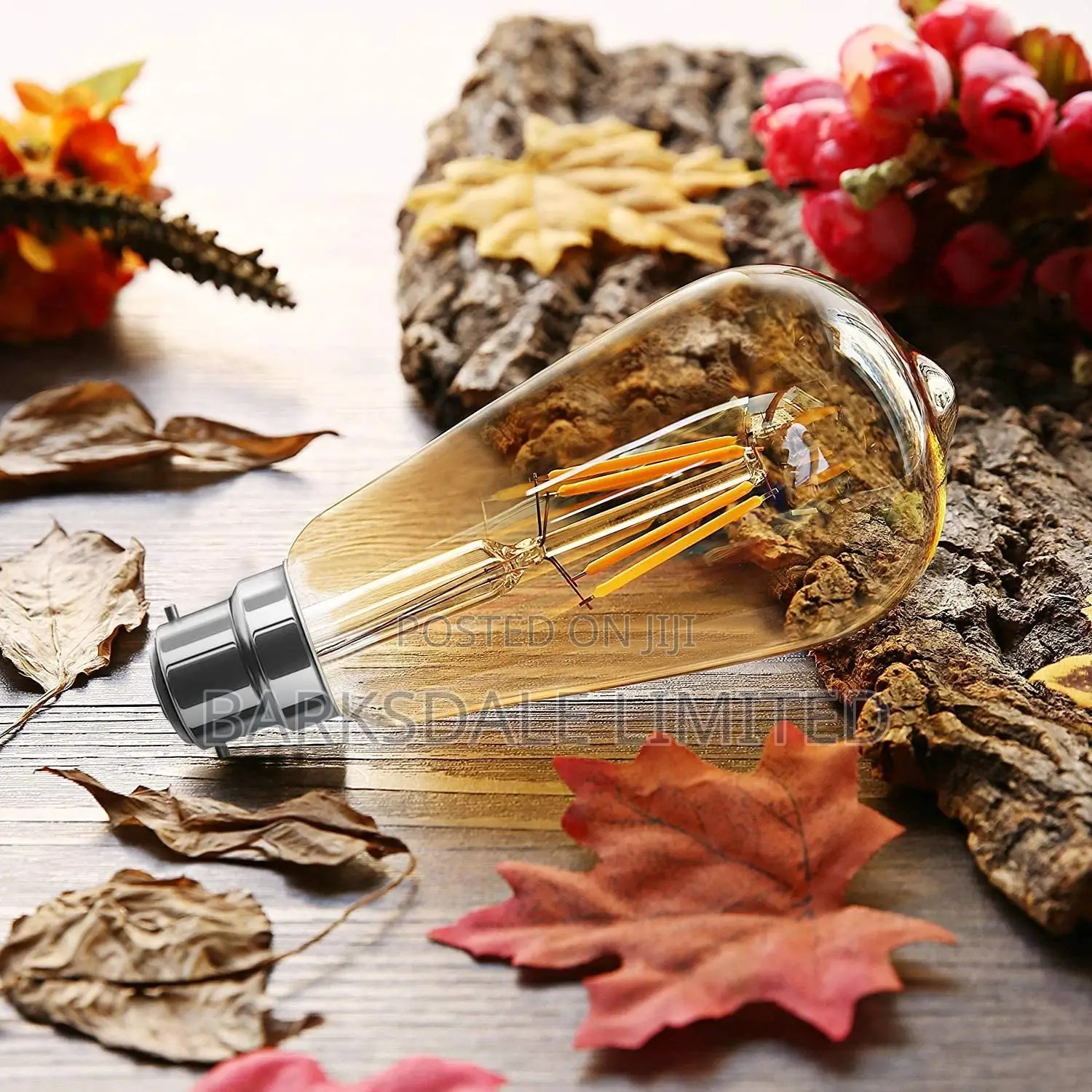Led Filament Edison Warm White Light Bulb B22 Pin Dimmable