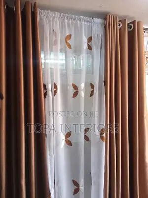 Affordable Brown Window Curtains and Matching Sheers
