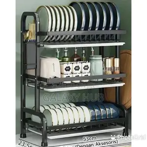 3 Tiers Dish Rack With Chop Board Holder