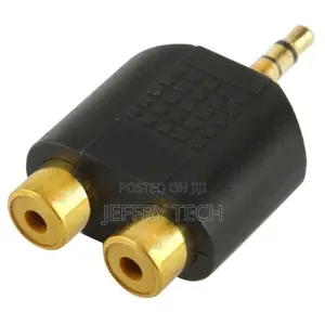 Female to 3.5mm Male Jack Audio Y Adapter