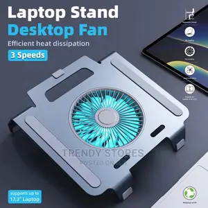 Alluminium Laptop Stand With Cooling Fan