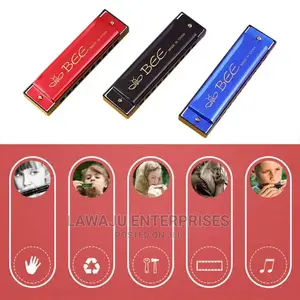Bee Harmonica 24 Holes Metal Key of C (Age: 3+)